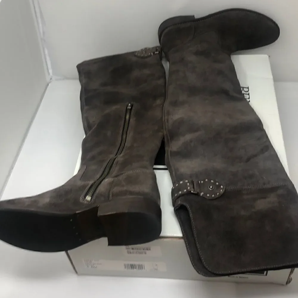 FRYE Women's Shirley Over-The-Knee Engineer Boot Size 5.5 NEW Smoke Color